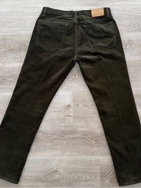 Polo Ralph Lauren Varick Slim Straight Corduroy Pants Mens 34x30 Olive Preppy